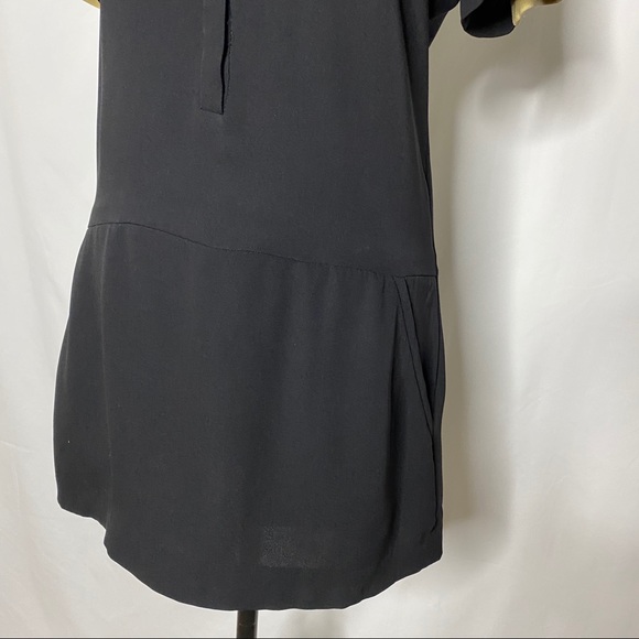 A.L.C. Black Tan Colorblock Shift Dress - Picture 3 of 11